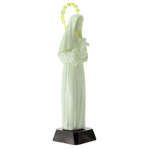Statue plastique Sainte Rita 24 cm fluorescente 3