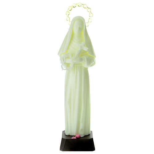 Plastic St Rita statue 24 cm fluorescent 1