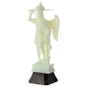 Statue Saint Michel victorieux plastique fluorescent 16 cm