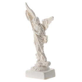 Statue of St. Michael 13 cm high and made of white resin