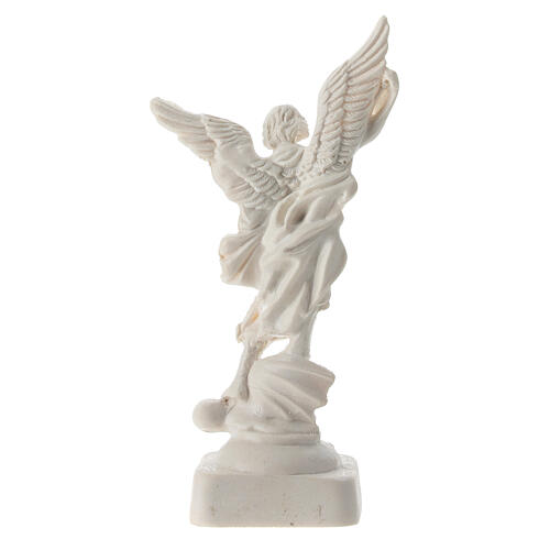 Statue of St. Michael 13 cm high and made of white resin 4