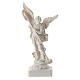 Statue of St. Michael 13 cm high and made of white resin s1