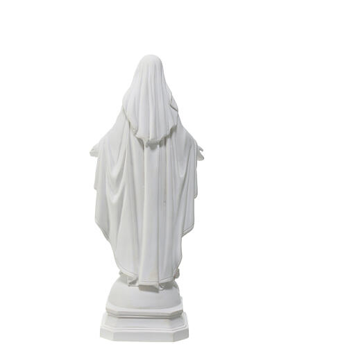 Miraculous Mary statue white resin 18 cm 4