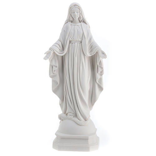 Miraculous Mary statue white resin 18 cm 1