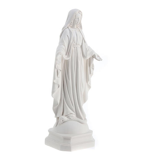 Miraculous Mary statue white resin 18 cm 2