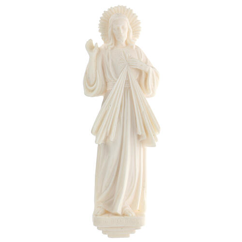 Statuette résine Christ Miséricordieux blanche 21 cm 1