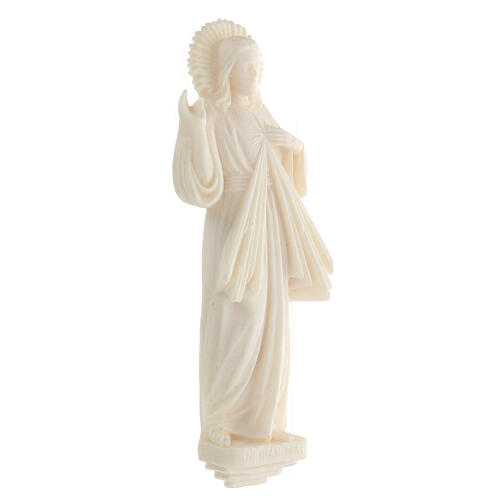 Statuette résine Christ Miséricordieux blanche 21 cm 3