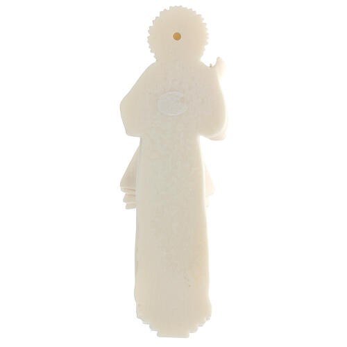 Statuette résine Christ Miséricordieux blanche 21 cm 4