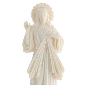Statua resina Gesù Misericordioso bianca 21 cm