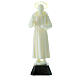 Fluorescent statue of Padre Pio with removable halo, 16 cm high s1