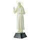 Fluorescent statue of Padre Pio with removable halo, 16 cm high s2