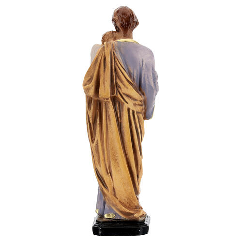 Handbemalte Statue von Sankt Joseph aus Harz, 16 cm 4
