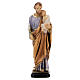Statua San Giuseppe dipinta a mano resina 16 cm s1
