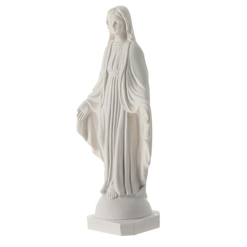 Estatua resina blanca Virgen Milagrosa brazos abiertos 14 cm 2
