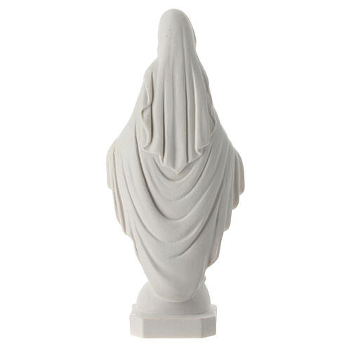 Estatua resina blanca Virgen Milagrosa brazos abiertos 14 cm 4