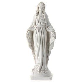 Estatua Virgen Milagrosa blanca resina 18 cm