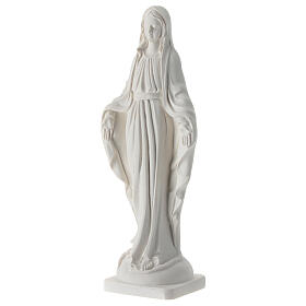 Statue Vierge Miraculeuse résine blanche 18 cm