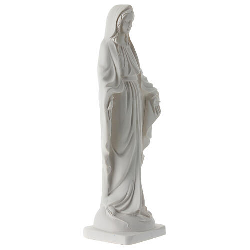 Statue Vierge Miraculeuse résine blanche 18 cm 3