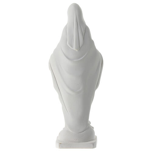 Statue Vierge Miraculeuse résine blanche 18 cm 4