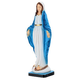 Statua Madonna Miracolosa dipinta mano particolari dorati 17 cm
