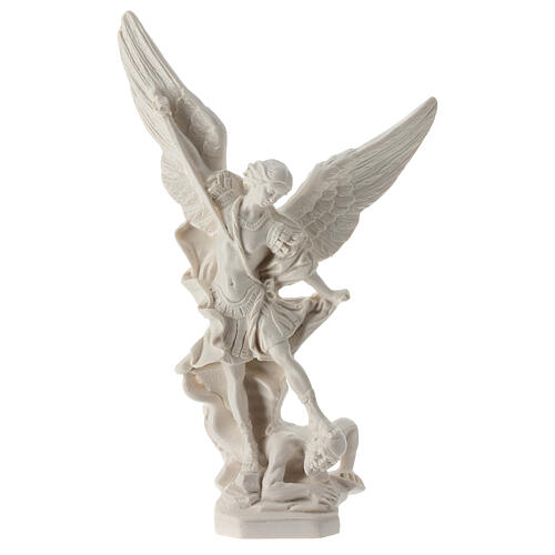 Estatua resina Arcángel San Miguel Lucifer derrotado 21 cm 1