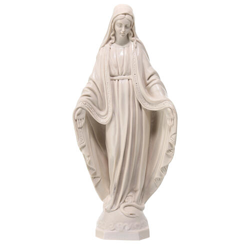 Estatua Virgen Milagrosa resina blanca 30 cm 1