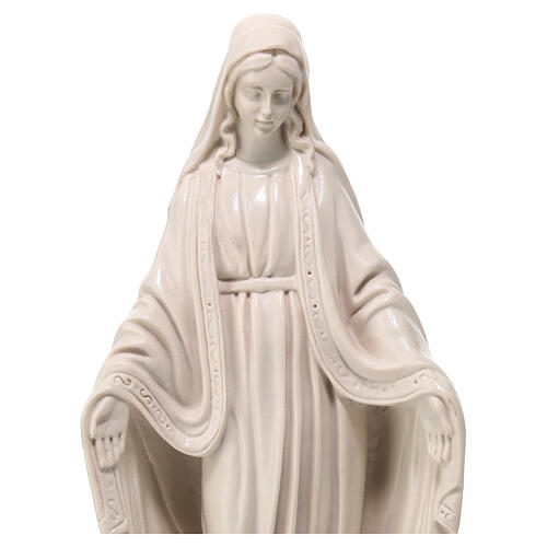 Estatua Virgen Milagrosa resina blanca 30 cm 2