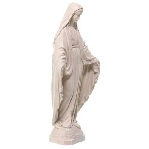 Estatua Virgen Milagrosa resina blanca 30 cm 4