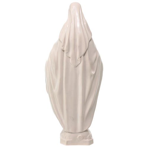 Estatua Virgen Milagrosa resina blanca 30 cm 5