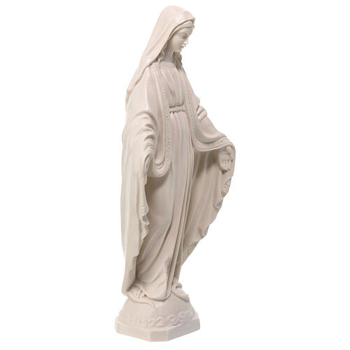 Statue Vierge Miraculeuse en résine blanche 30 cm 4