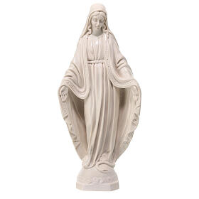 Statua Madonna Miracolosa resina bianca 30 cm