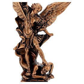 Statue couleur bronze résine Archange Michel 21 cm