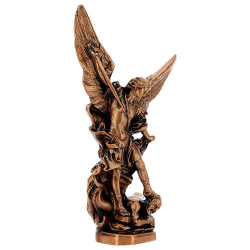 Statua color bronzo resina Arcangelo Michele 21 cm
