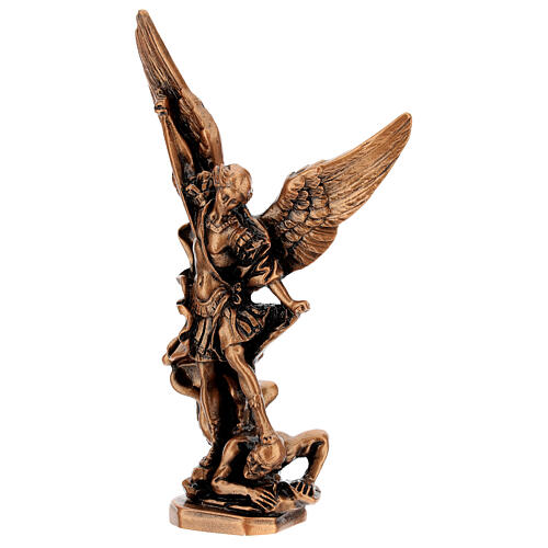 Imagem cor de bronze resina Arcanjo Miguel 21 cm 3