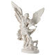 Statue Archange Michel résine blanche 28 cm s3