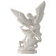 Statue Archange Michel résine blanche 28 cm s5