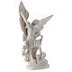 Statua Arcangelo Michele resina bianca 28 cm s4