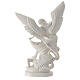Statua Arcangelo Michele resina bianca 28 cm s5