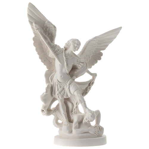 Archangel Michael statue in white resin 28 cm 1