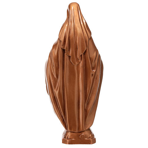 Bronze resin statue Our Lady of Miracles pedestal 30 cm 5
