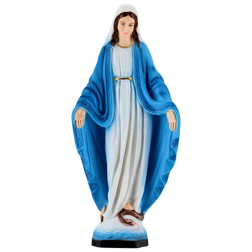 Estatua Virgen Milagrosa pintada mano 30 cm 1