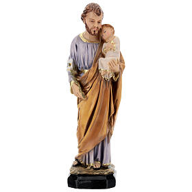 Statue aus Harz von Sankt Joseph mit dem Jesuskind aus Harz, 30 cm