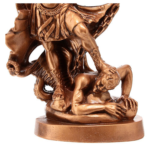 Estatua resina color bronce San Miguel Arcángel 30 cm 4