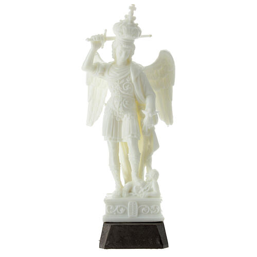 Estatua San Miguel Arcángel fosforescente espada 20 cm 1