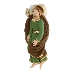 Statua San Giuseppe dormiente resina particolari dorati 13,5 cm 