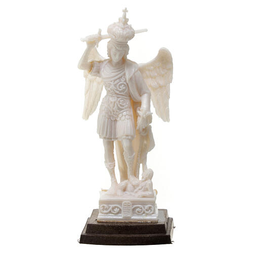 Estatua San Miguel Arcángel pvc derrota Lucifer 8 cm 1