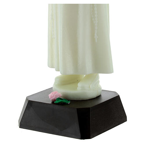 Estatua Padre Pío fosforescente rosa aureola 21 cm 5