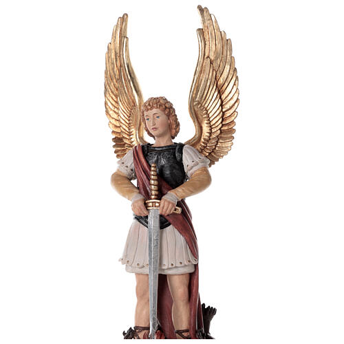 St Michael statue with devil painted fiberglass 50 cm 2