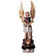 St Michael statue with devil painted fiberglass 50 cm s1