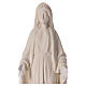 Statua Madonna Immacolata bianca scolpita di legno 80 cm s2